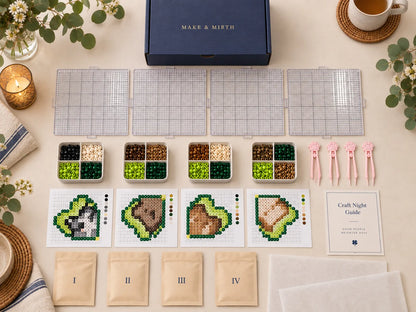 Contents of the four-person fuse bead craft night kit